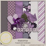 Free scrapbook kit “Glamorous”  from Just Saskia Scraps
